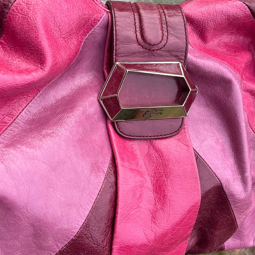 Marciano large patch work pink and purple bag - Picture 2 of 12